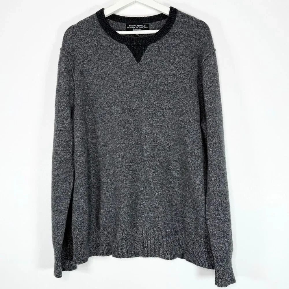 Banana Republic x Filpucci Wool Blend Charcoal Crew Neck Sweater. - US Men’s Siz